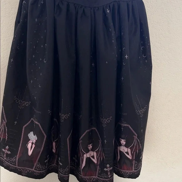 Lolita Dress with Angelic Coffin Print - Picture 4 of 13